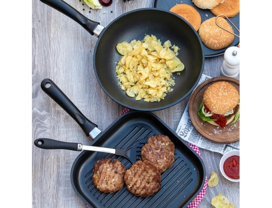 ELO - Poêles - sauteuses Poêle grill carrée 28 cm avec couvercle alucast ref.9155026
