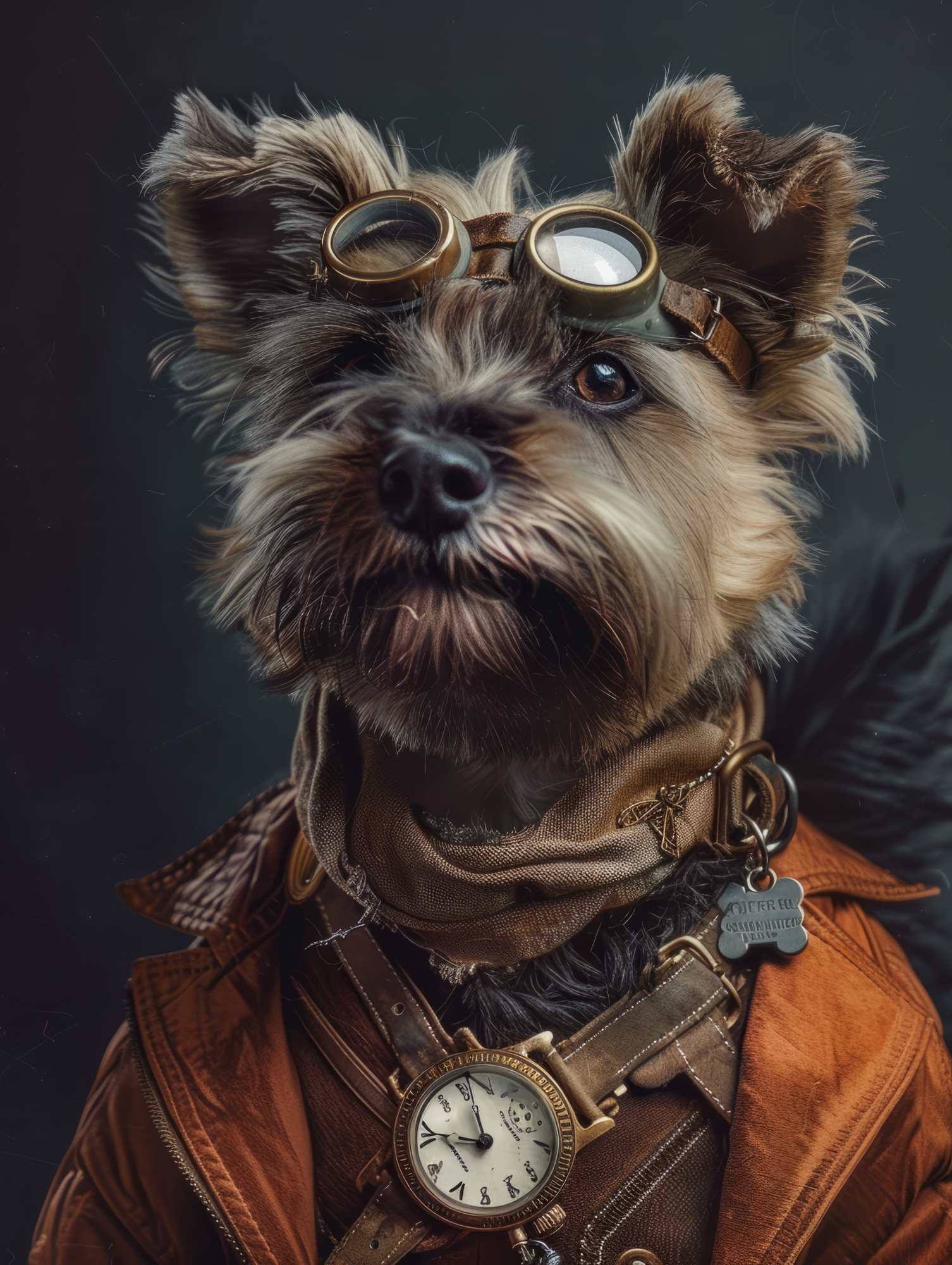 Canvas schilderij van een Cairn Terrier 60x80 cm