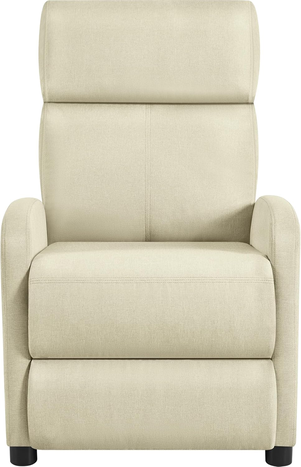 Yaheetech Relaxsessel Fernsehsessel Einzelsofa Ruhesessel mit Verstellbarer Beinablage Liegesessel aus Leinenstoff Beige
