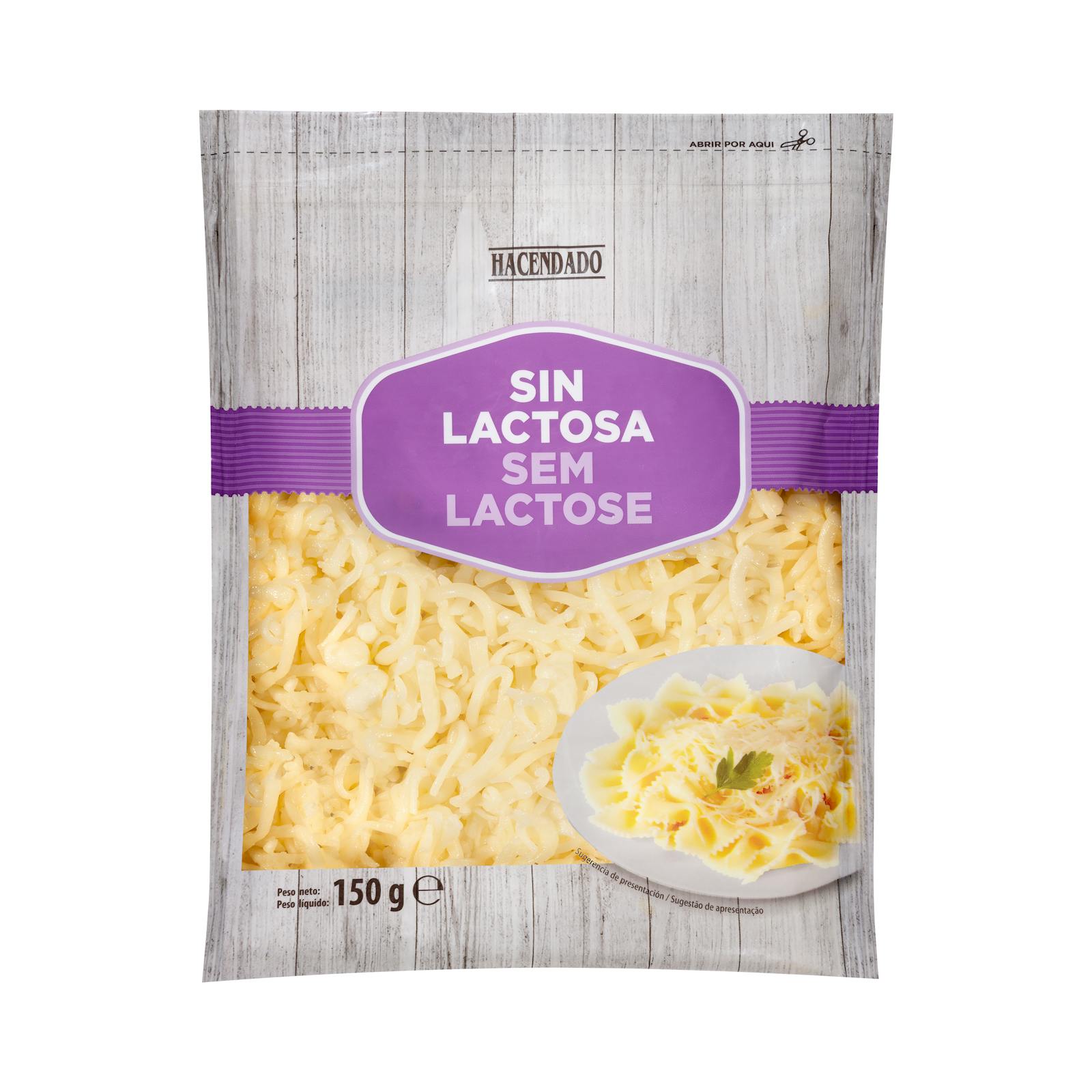Fromage de vache râpé sans lactose Hacendado