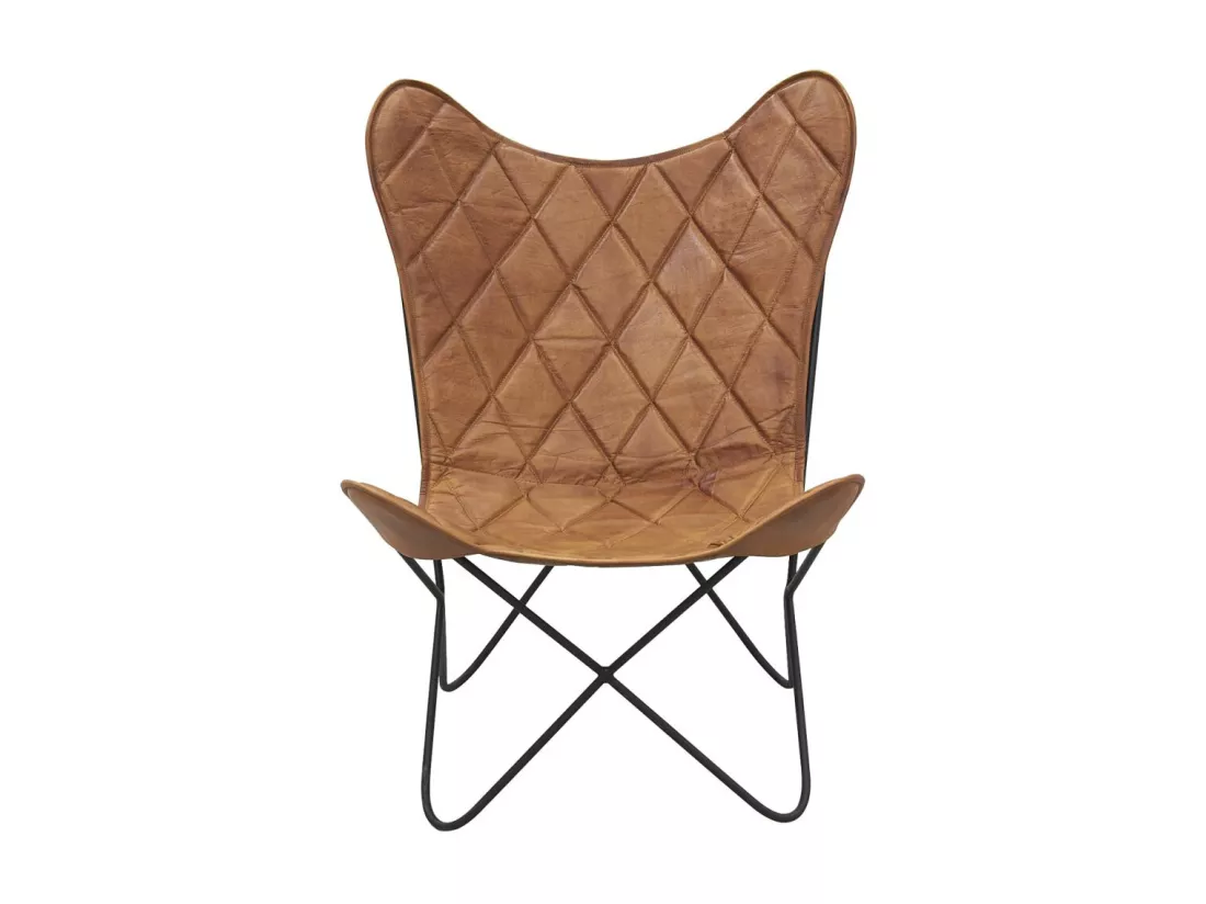 Fauteuil Butterfly en cuir