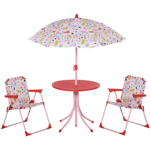 Conjunto de móveis de camping Outsunny 312-025rd para crianças