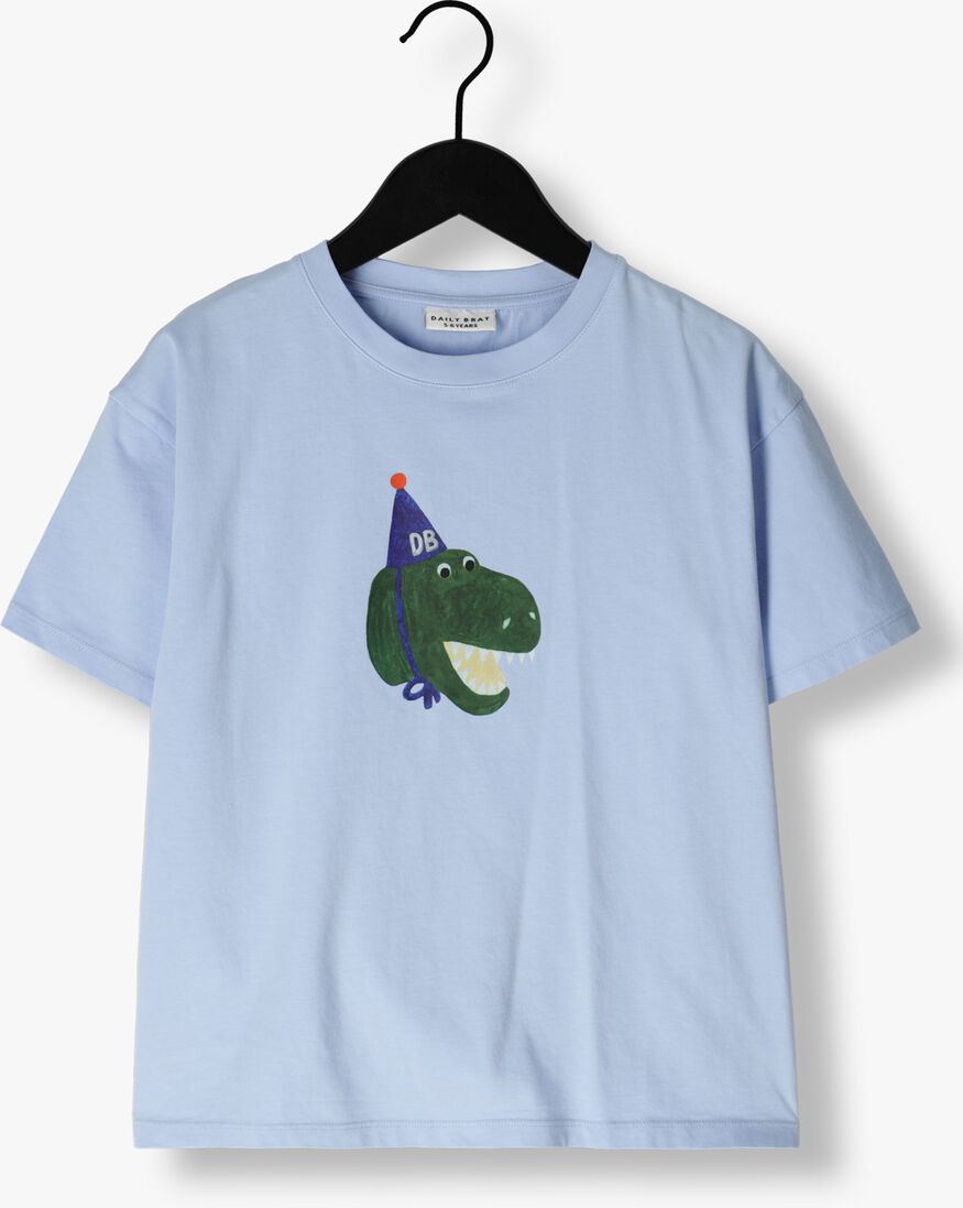 DAILY BRAT blauwe daily brat t-shirt daffy dino t-shirt