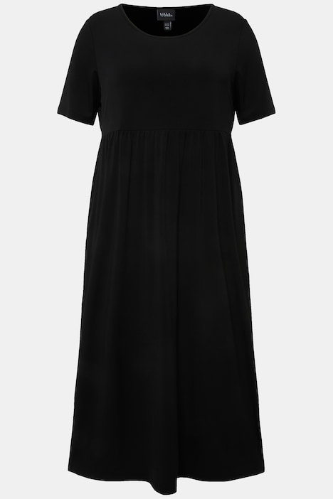 Jerseykleid, Empirenaht, Rundhals, Halbarm, Taschen