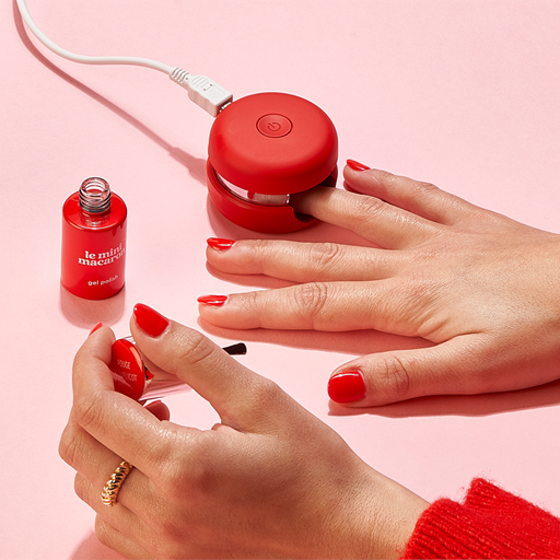 Le Mini Macaron Gel Manicure Kit, Cherry Red