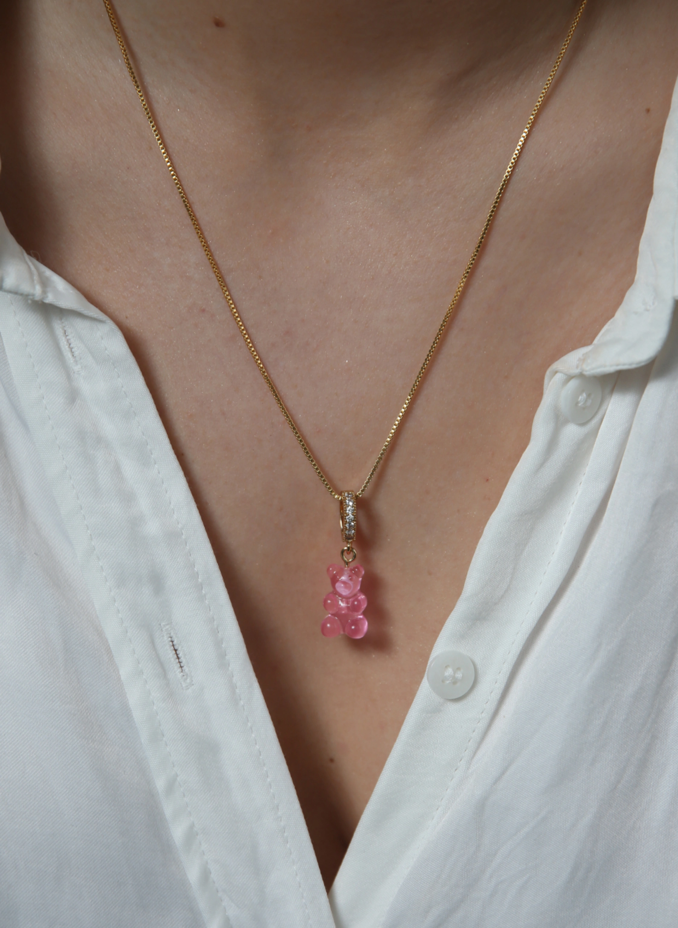 CRYSTAL HAZE Pendant BUBBLEGUM NOSTALGIA BEAR by GLAMBOU