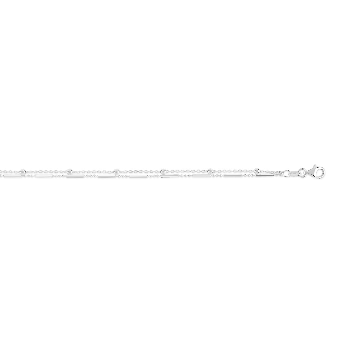 Bracelet argent 925 double rang 18 cm
