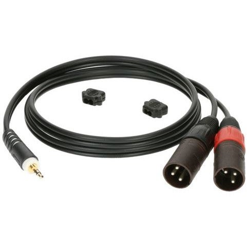 Klotz AY9-0100 verloopkabel 3.5 mm jack haaks - 2x XLR male 3p 1 meter