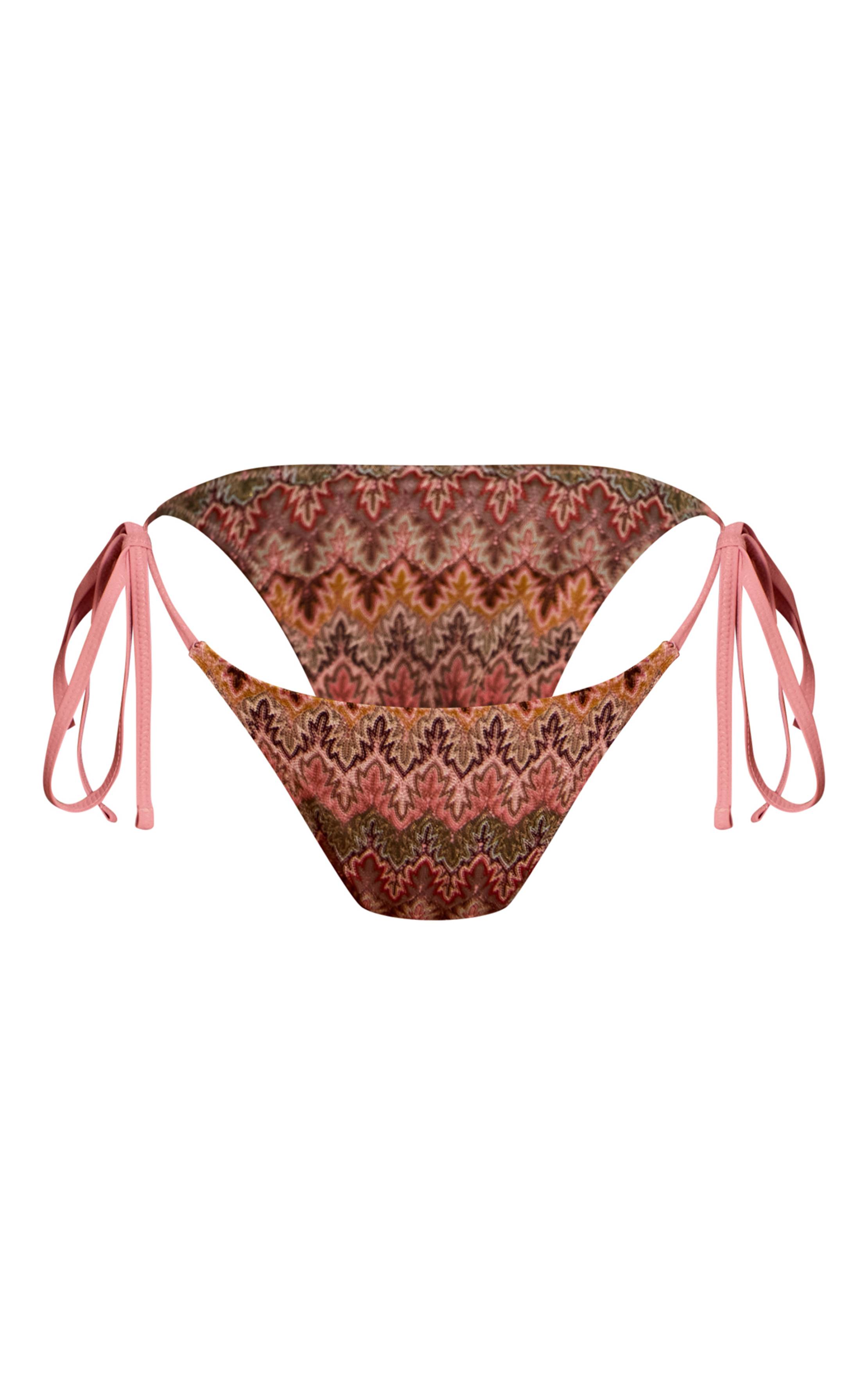 Multicolore Haut De Bikini Triangle Jacquard