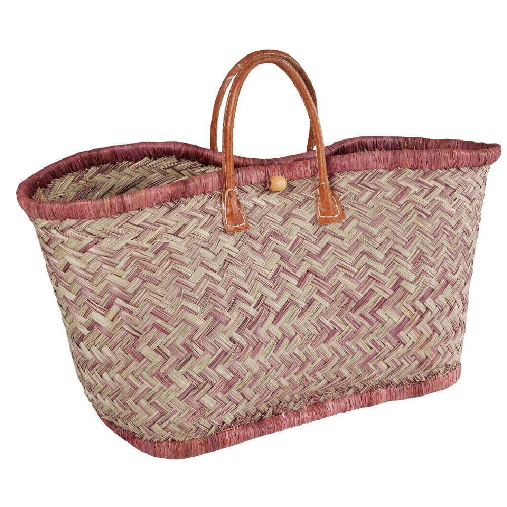 Panier de plage en fibre naturelle