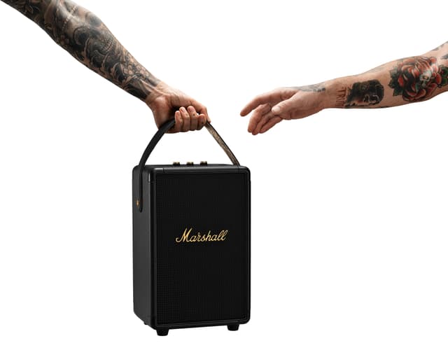 Marshall Tufton transportabel stereohøjttaler (sort/messing)