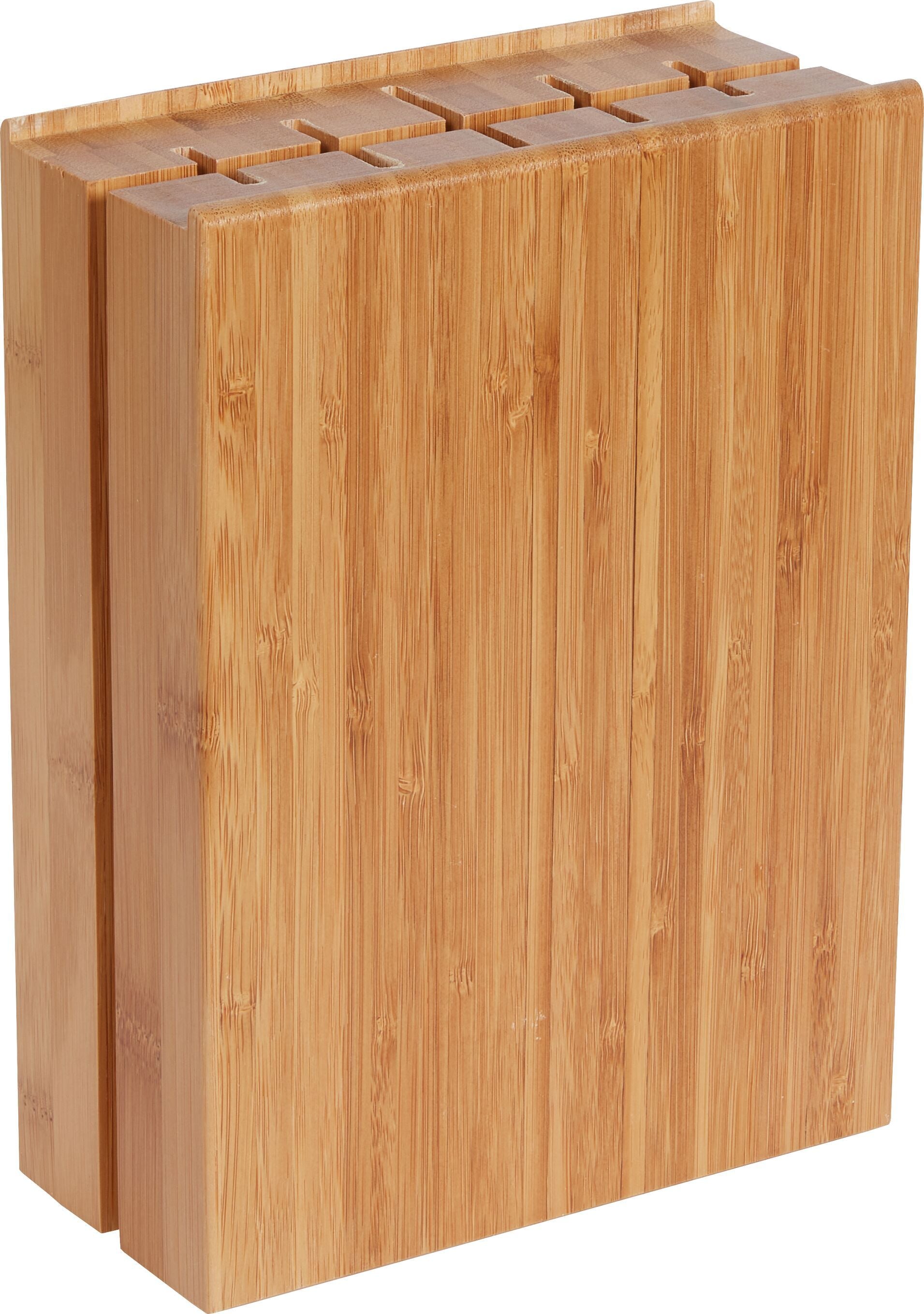ADAMO Messerblock-Set - Hellbraun / B: 16.0 cm x T: 7.5 cm x H: 36.0 cm