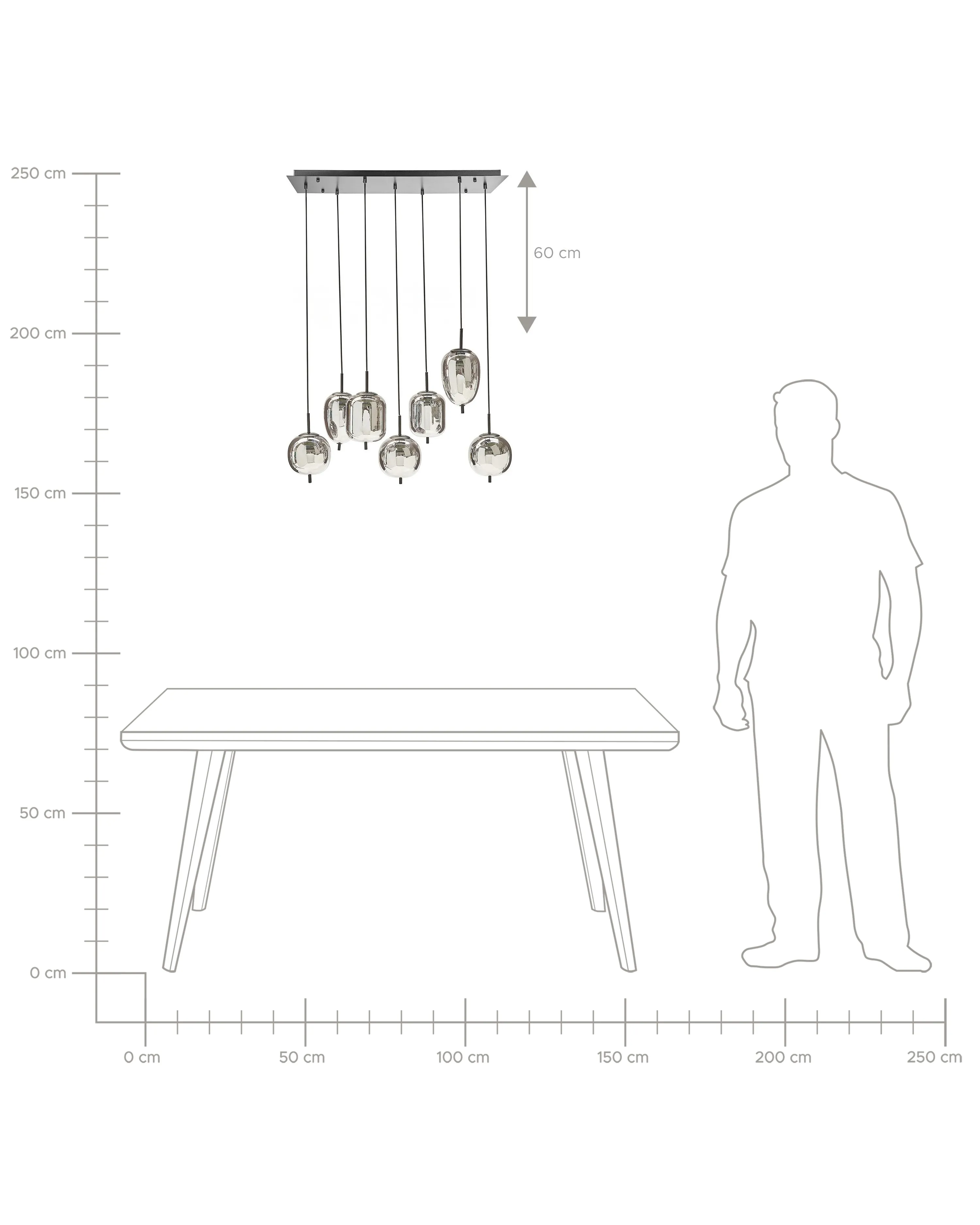 Hanglamp TARLO Glas Messing