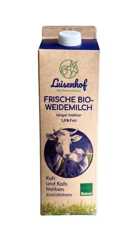 Luisenhof BIO ESL-Milch 3,8% Kuh + Kalb