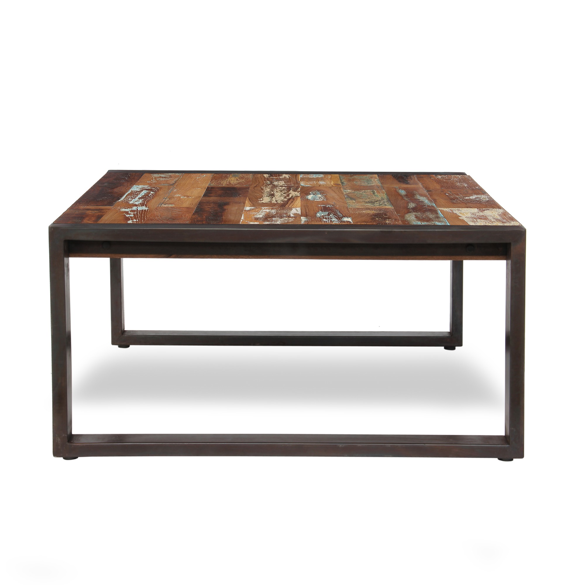 Tisch 'Halifax', braun, schwarz, Restfarbe, T 80 cm, B 80 cm, H 40 cm von fischer's lagerhaus