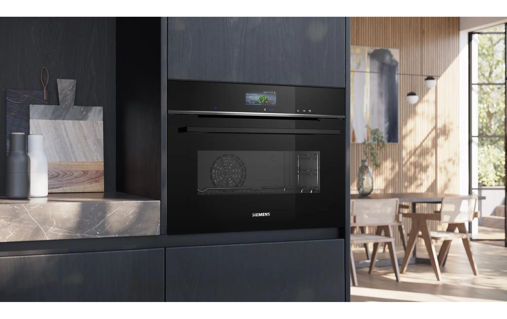 Einbaudampfbackofen CS756G1B1 Schwarz A+<br>Kompaktdampfbackofen