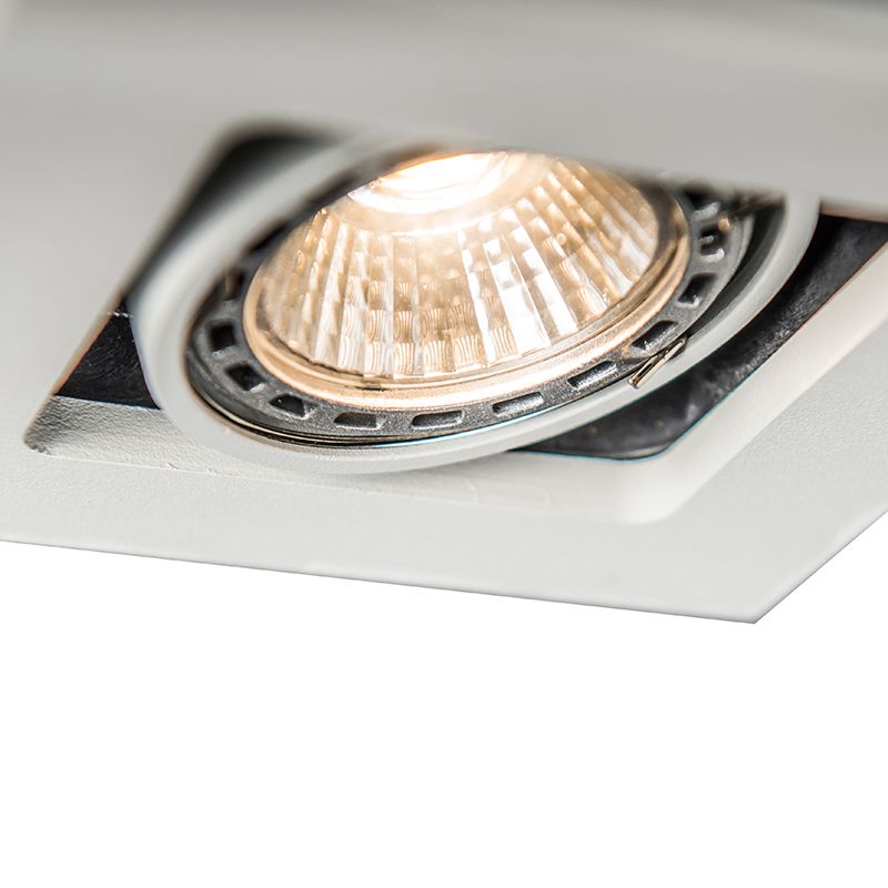 Moderne inbouwspot wit verstelbaar - Qure