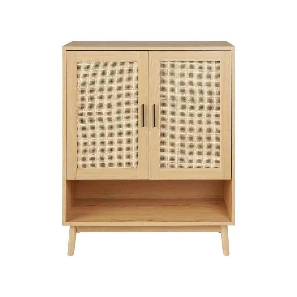 PEROTE - Dressoir - Lichte houtkleur - Rotan