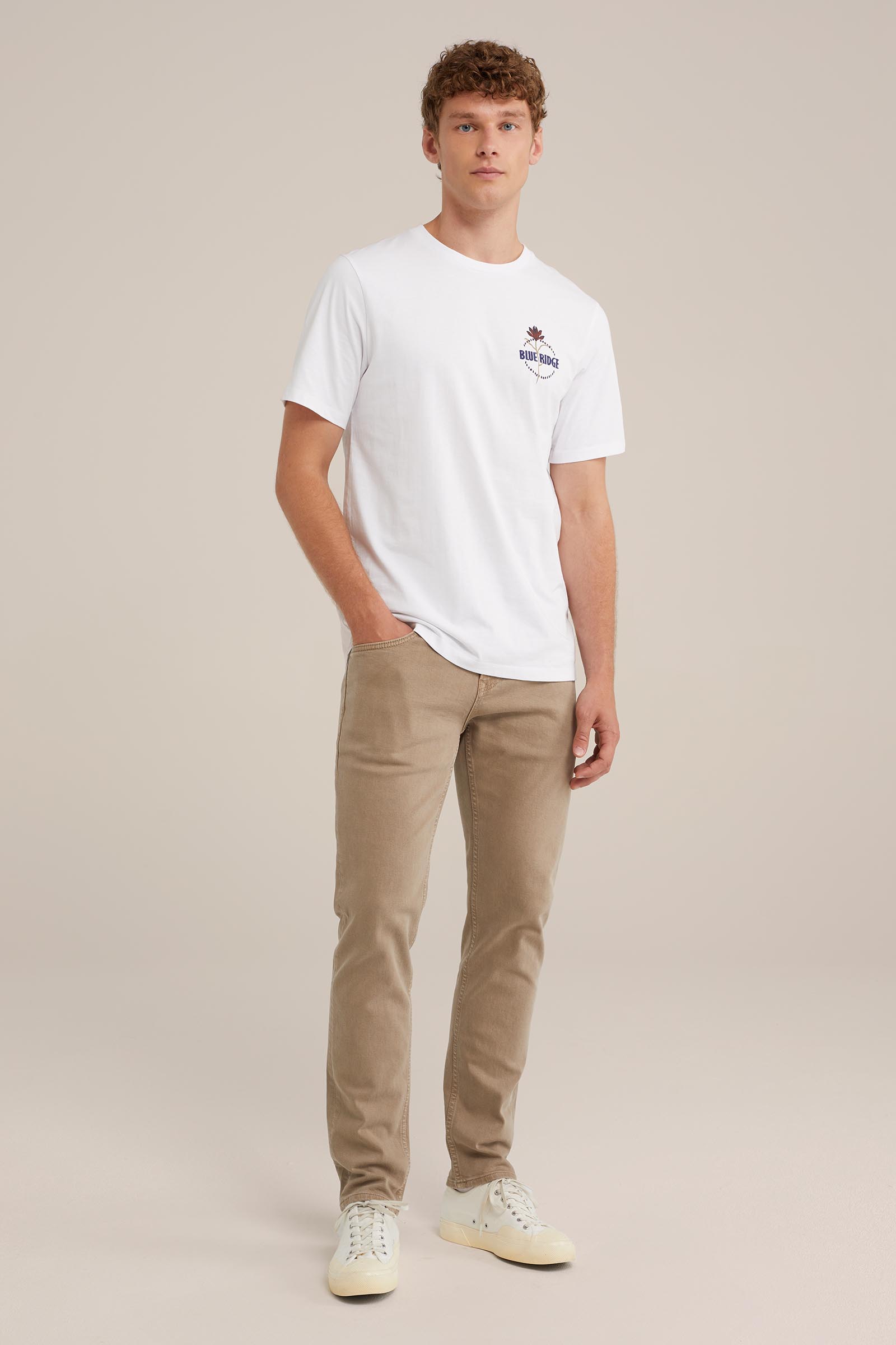slim fit jeans met medium stretch Blue Ridge Khaki