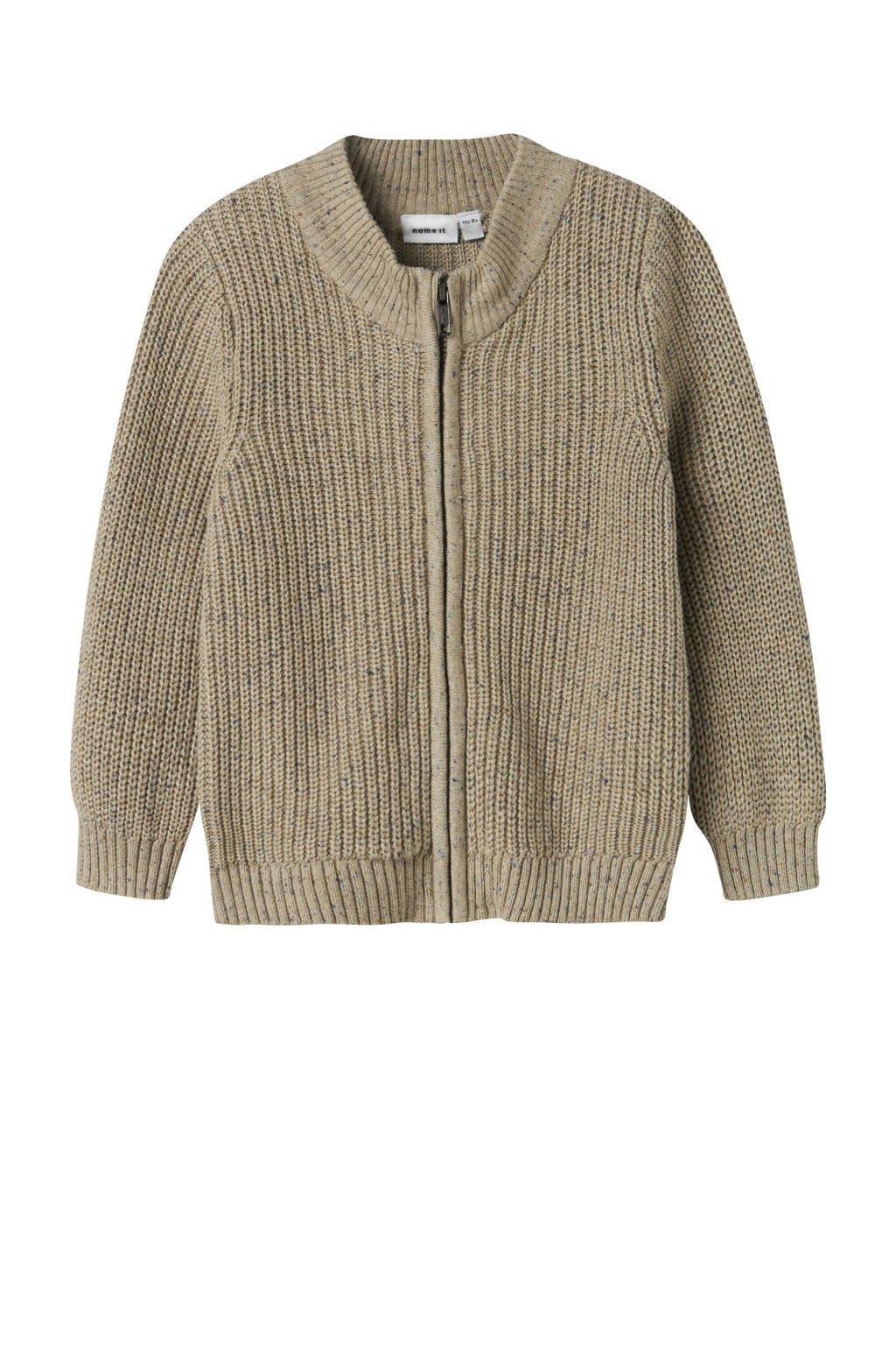 NAME IT MINI cardigan zand gebreid