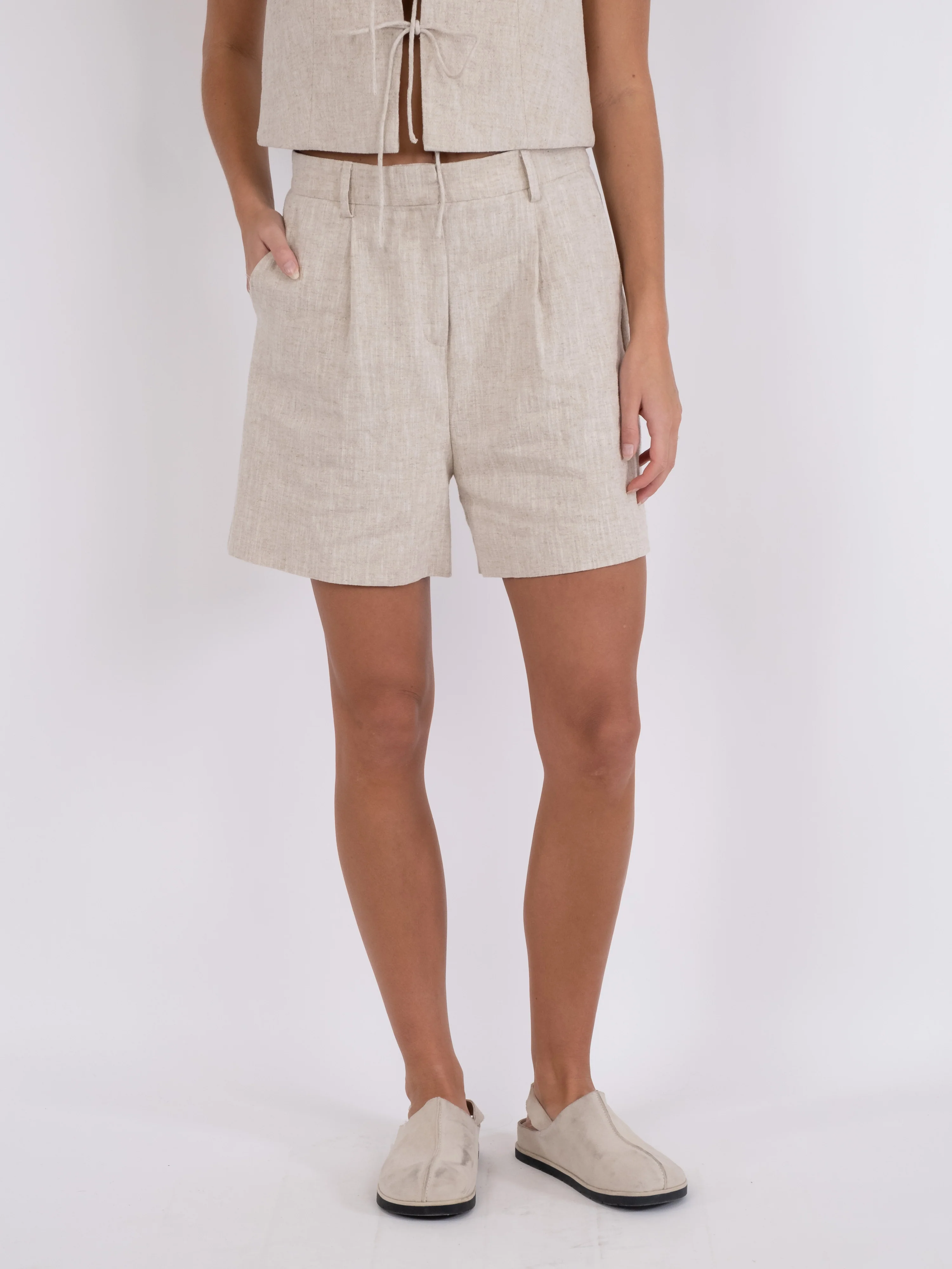 Neo Noir  Sega Ramie shorts - Natural