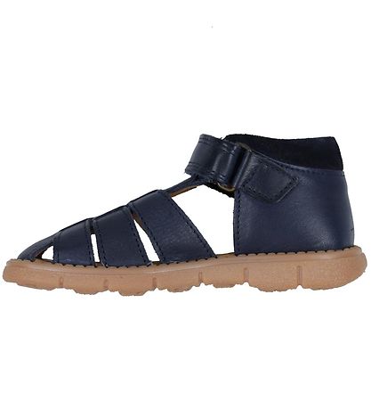 Pom Pom Sandalen - Sportlich Klettband - Navy