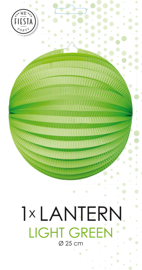 Licht Groene Lampion 25cm