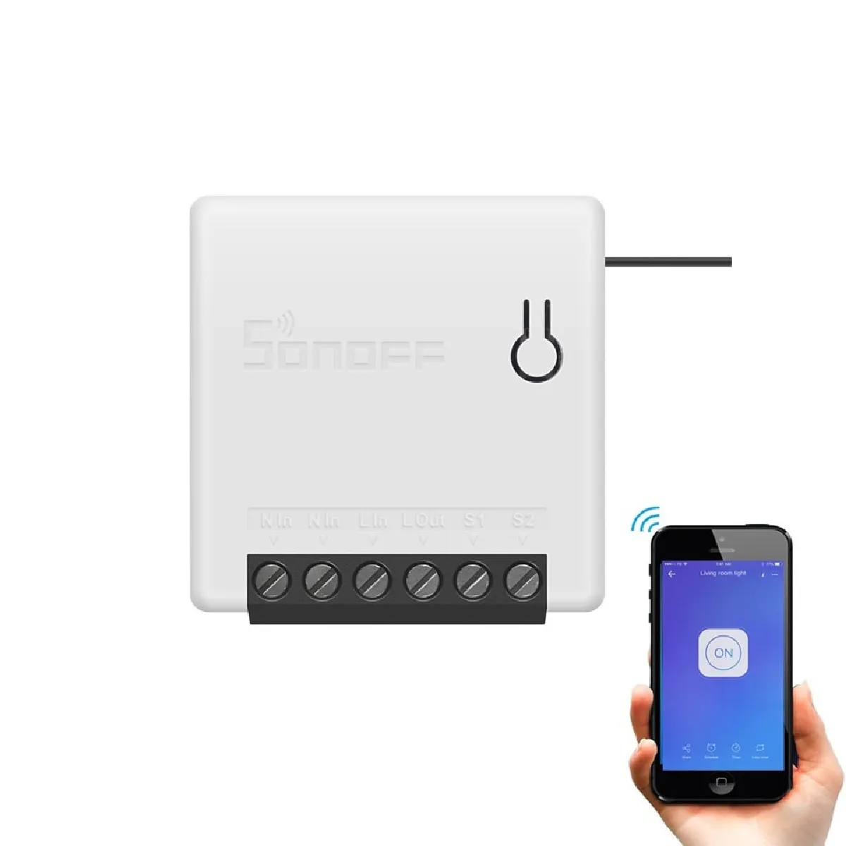 Ledkia Interrupteur WiFi SONOFF Mini R2 10A