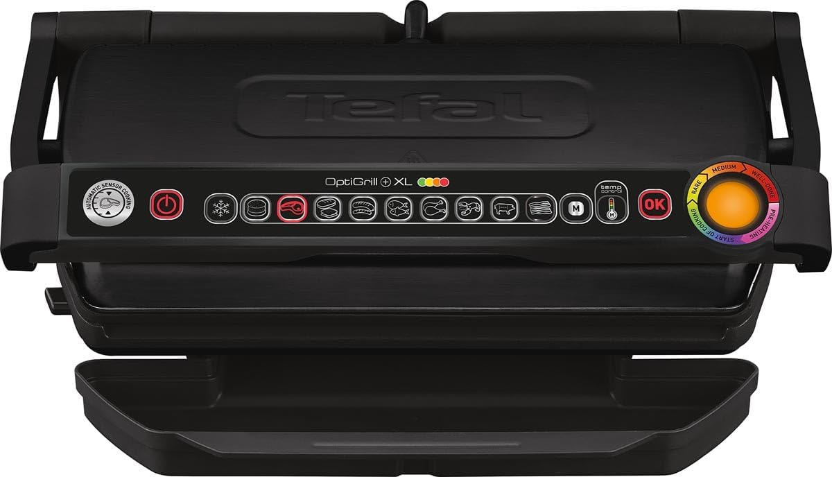 Tefal GC7248 OptiGrill+ XL mit Snacking & Baking 2000 Watt 9 Programme Antihaft
