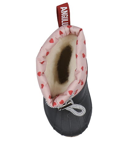 Angulus Thermostiefel m. Wollfutter - Rose mit Rot Hearts