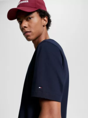 Camiseta Mercerizada com Bordado de Bandeira