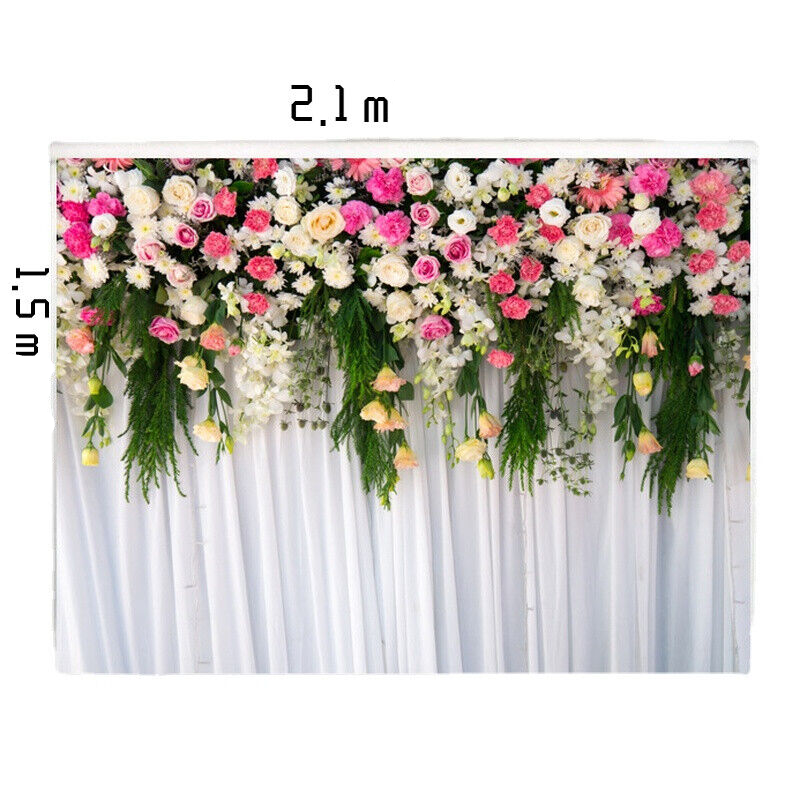 (210x150cm) Deko Wand Blache Blumen Foto Hintergrund - Style 1