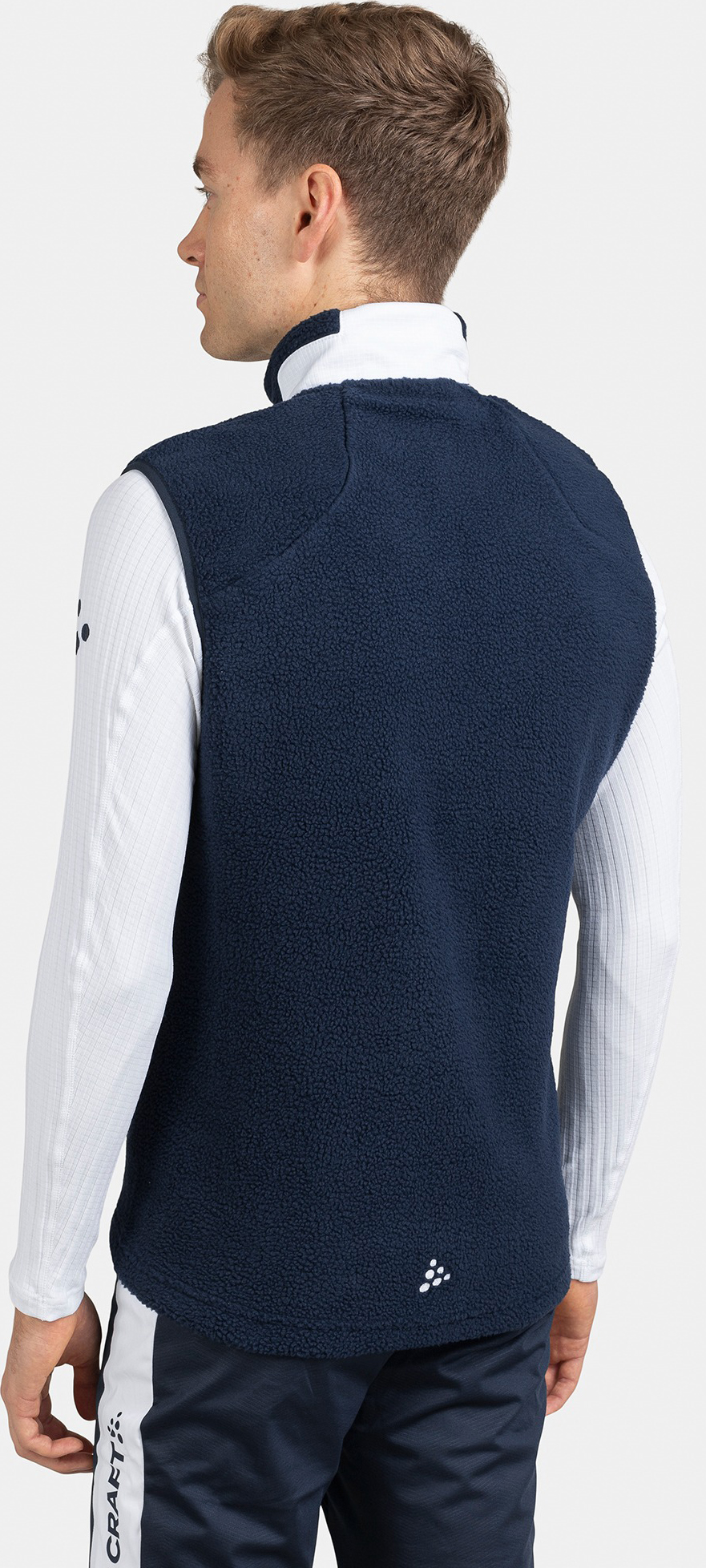 NOR ADV Explore Pile Fleece Vest Herre Blaze/White