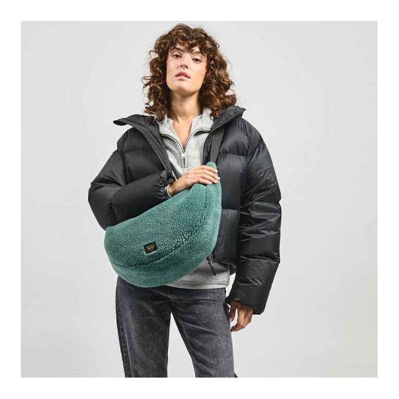 Sac bandoulière L 45 cm en Teddy Moss