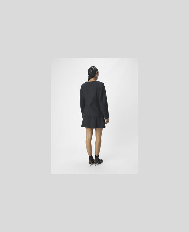 Object OBJMEGHAN SHORT A-SHAPE SKIRT 135 Dark grey melange