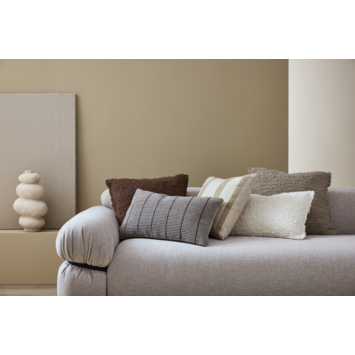 Kussen streep beige 45 x 45 cm