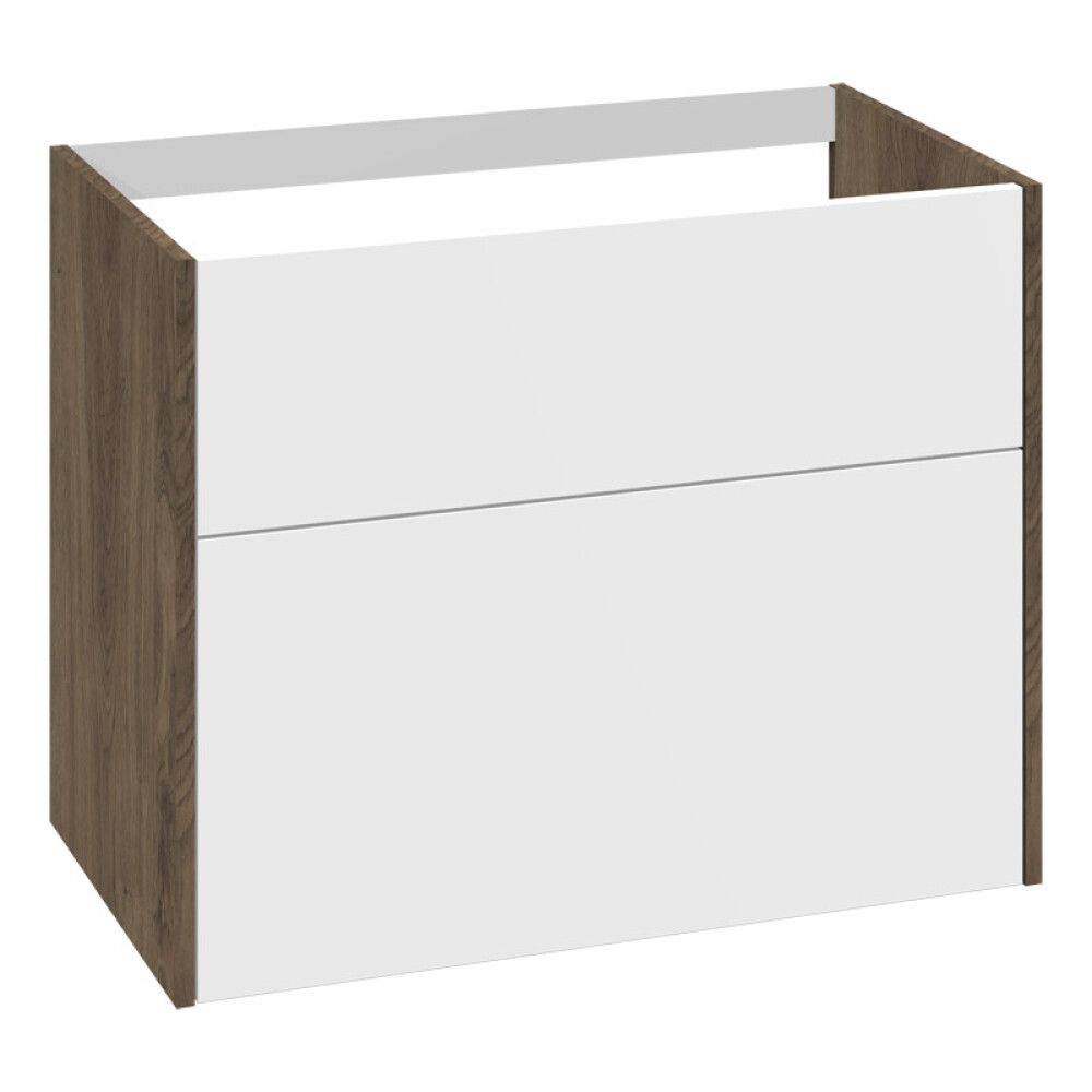 SERVANTSKAP SCANBAD BRUN EIK/HVIT 80CM