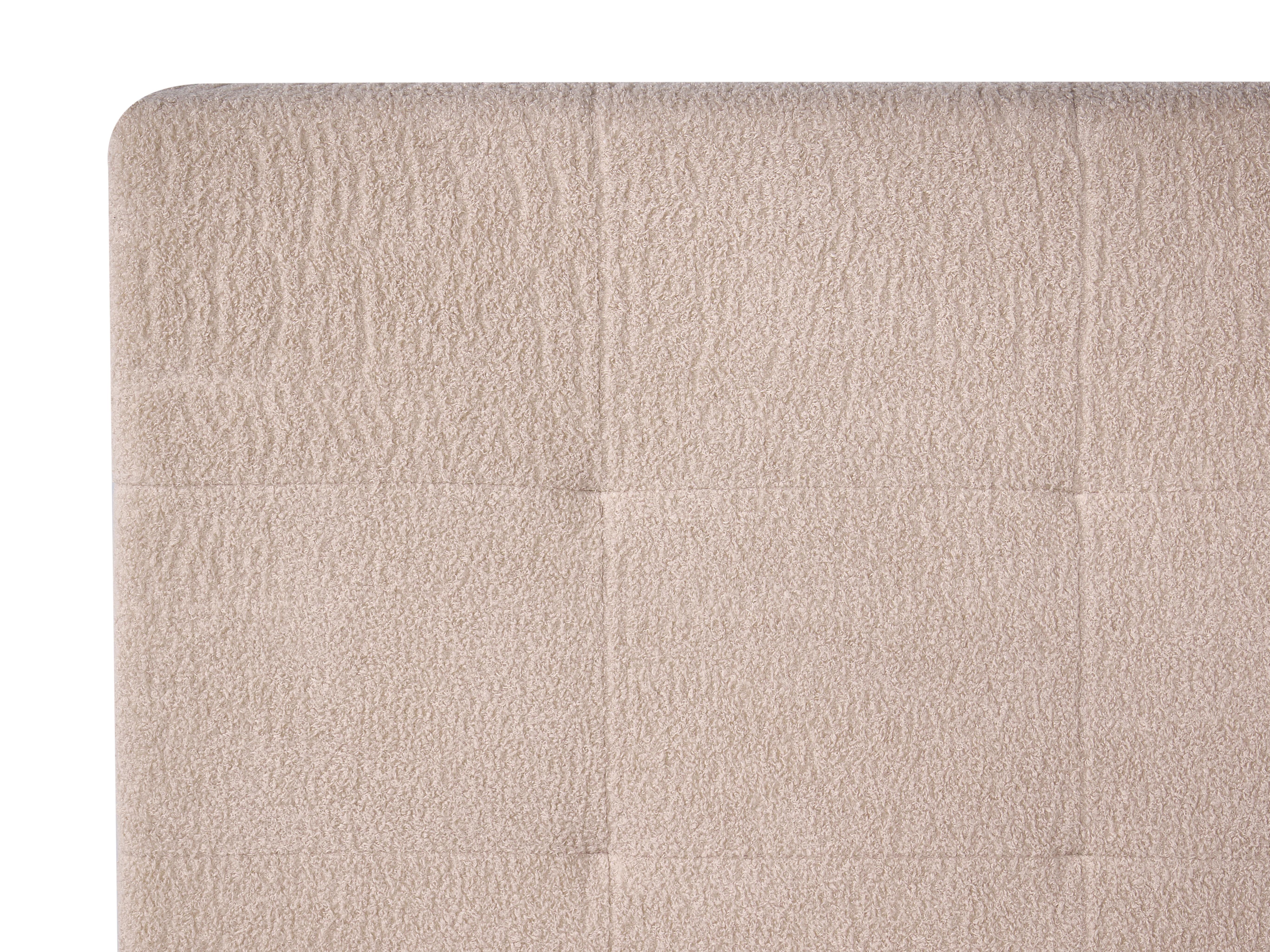 Bed met opbergruimte Bouclé LORIENT 180 x 200 cm Beige