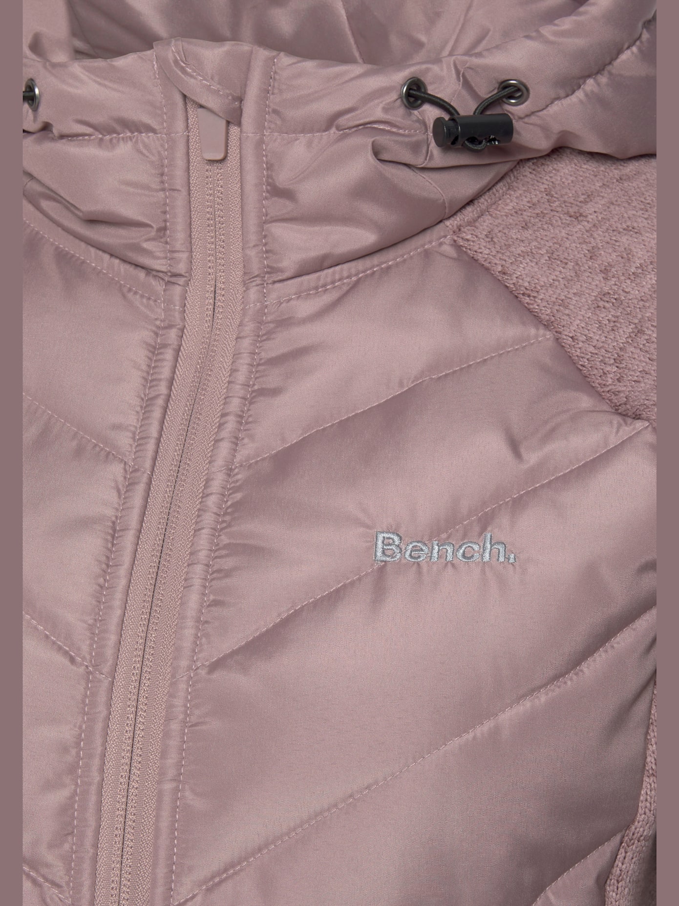 Doudoune manteau matelassé avec tricot polaire doux aux manches