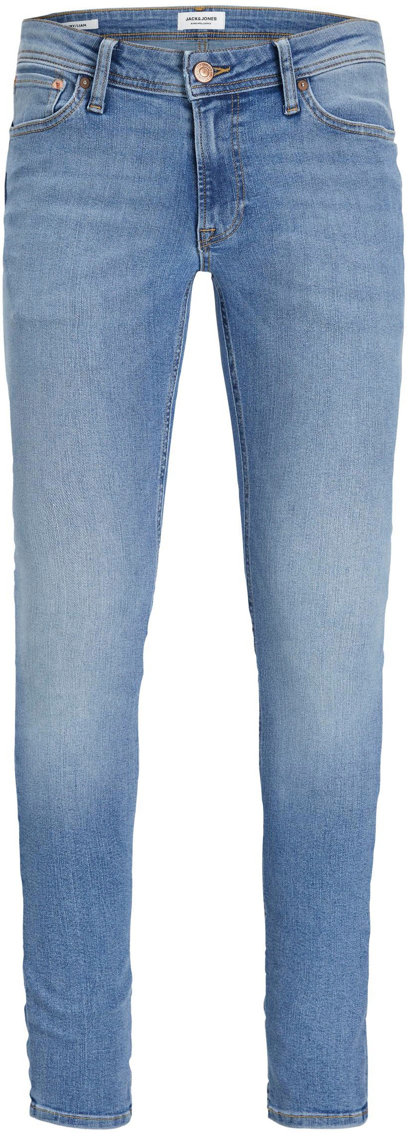 Jack & Jones Skinny-fit-Jeans »JJILIAM  Skinny Jeans mit Used-Waschung für schlanke Silhouette«, Abriebeffekte, modisch, skinny fit, Baumwollmischung,