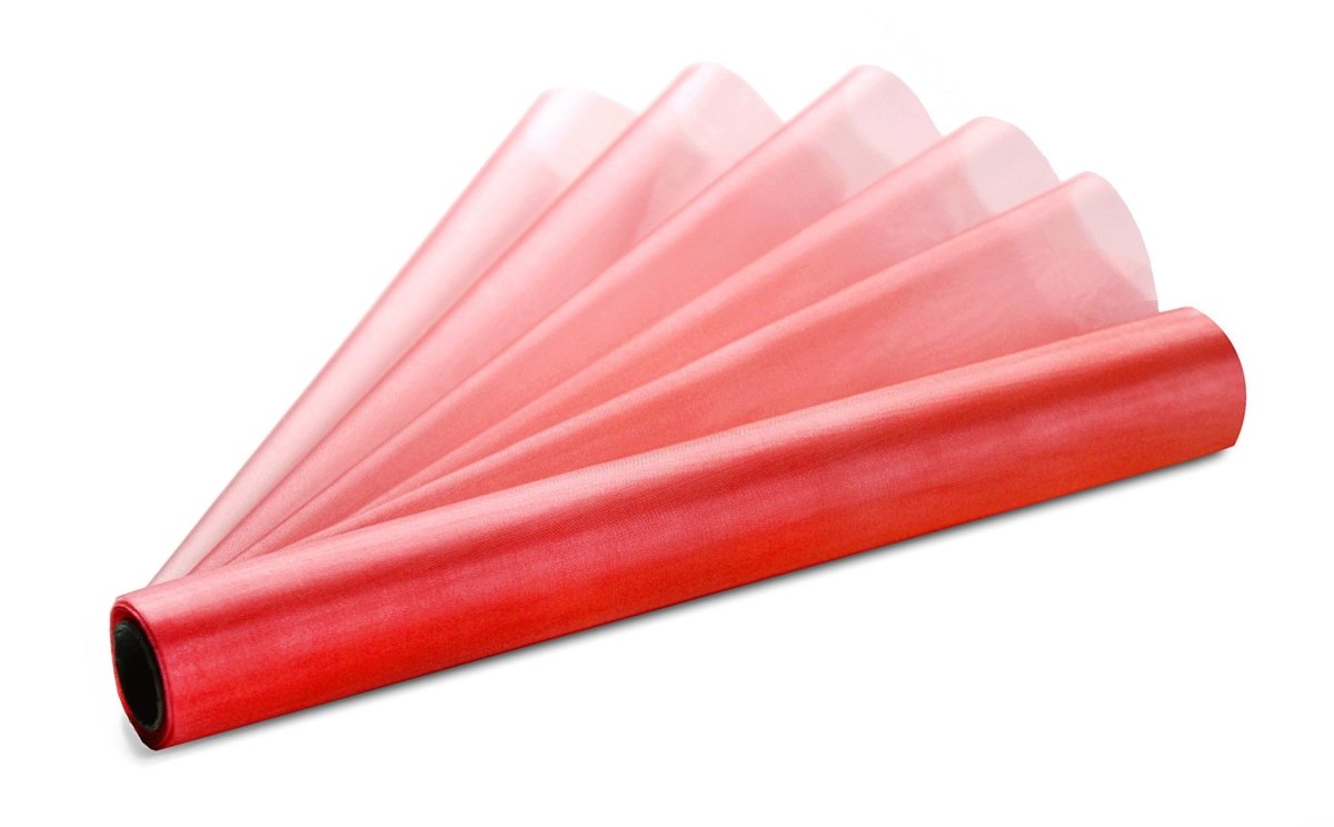 Rode Organza Stof 16cm 9m