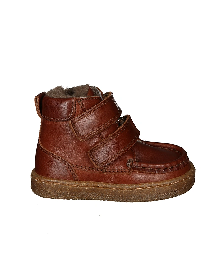 Lauflern-Boots AKSEL VELCRO gefüttert in brandy