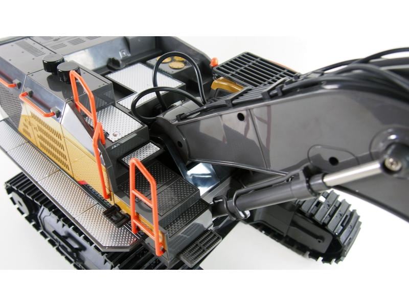 Amewi Raupenbagger ACV730 V1 Gelb, RTR, 1:14 Voll funktionsfähiger Kettenbagger im Massstab 1:14