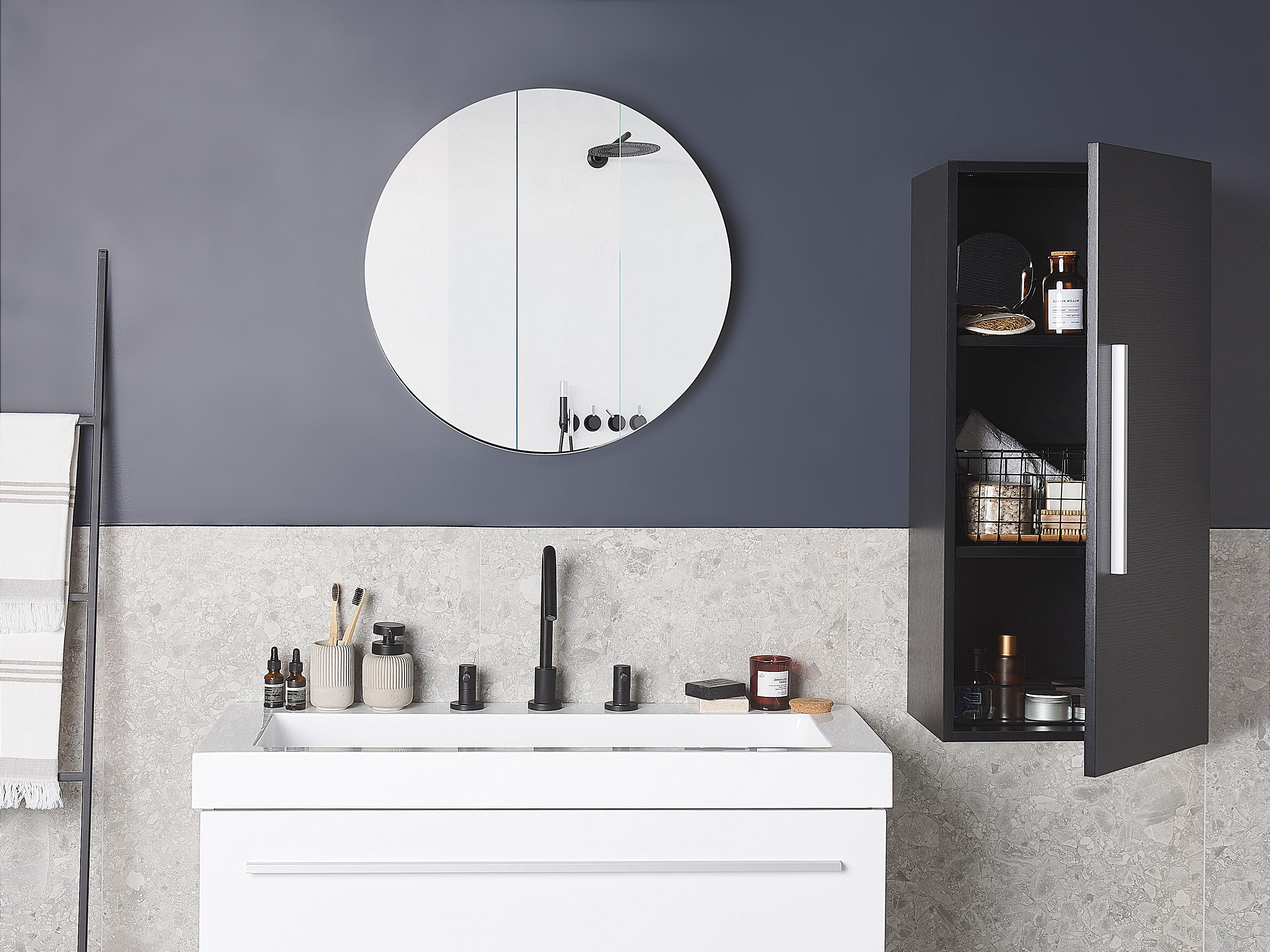 Hangende badkamerkast BILBAO 40 cm Zwart