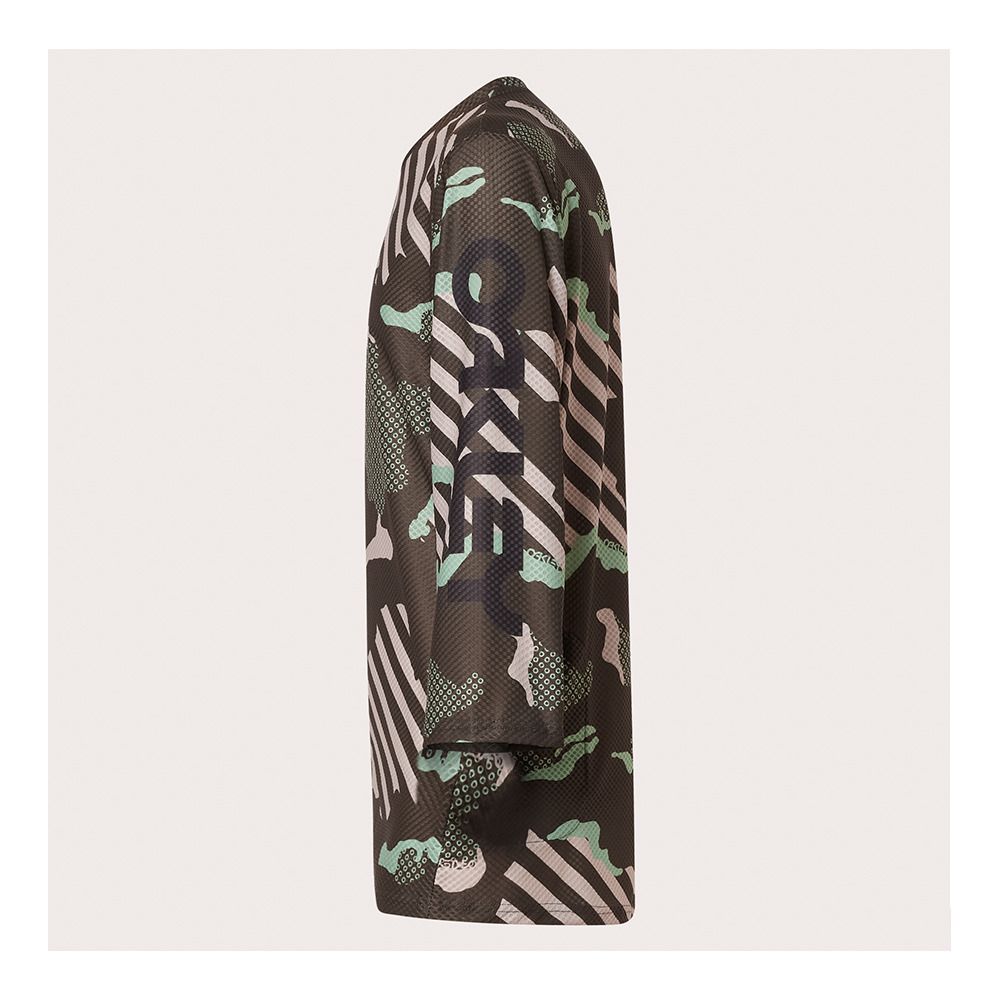 Oakley RIDE FREE - Maillot Homme green stripe/grip camo