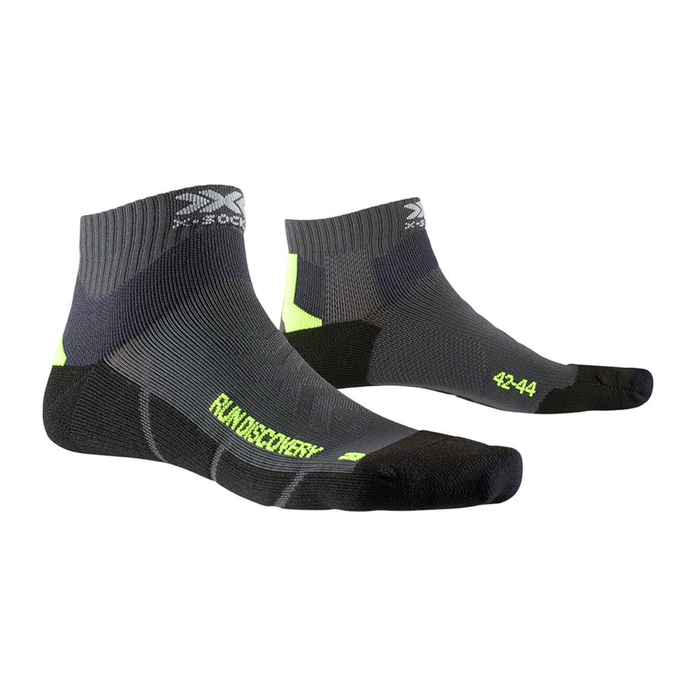 X-Socks RUN DISCOVERY - Chaussettes charcoal/jaune