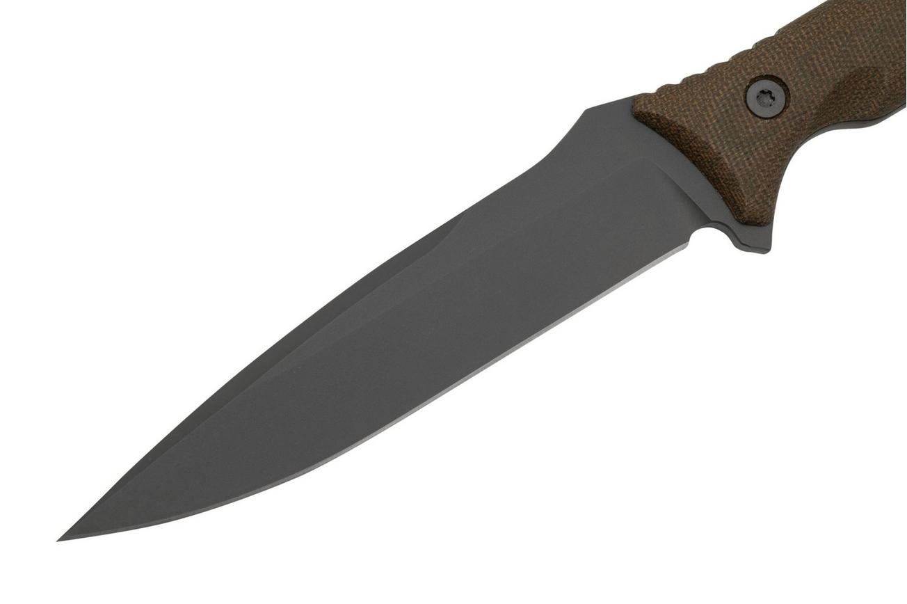 Spartan Blades Moros SB53BKGRNLBK Black, Green Micarta, Molle-Black Sheath, survivalmes