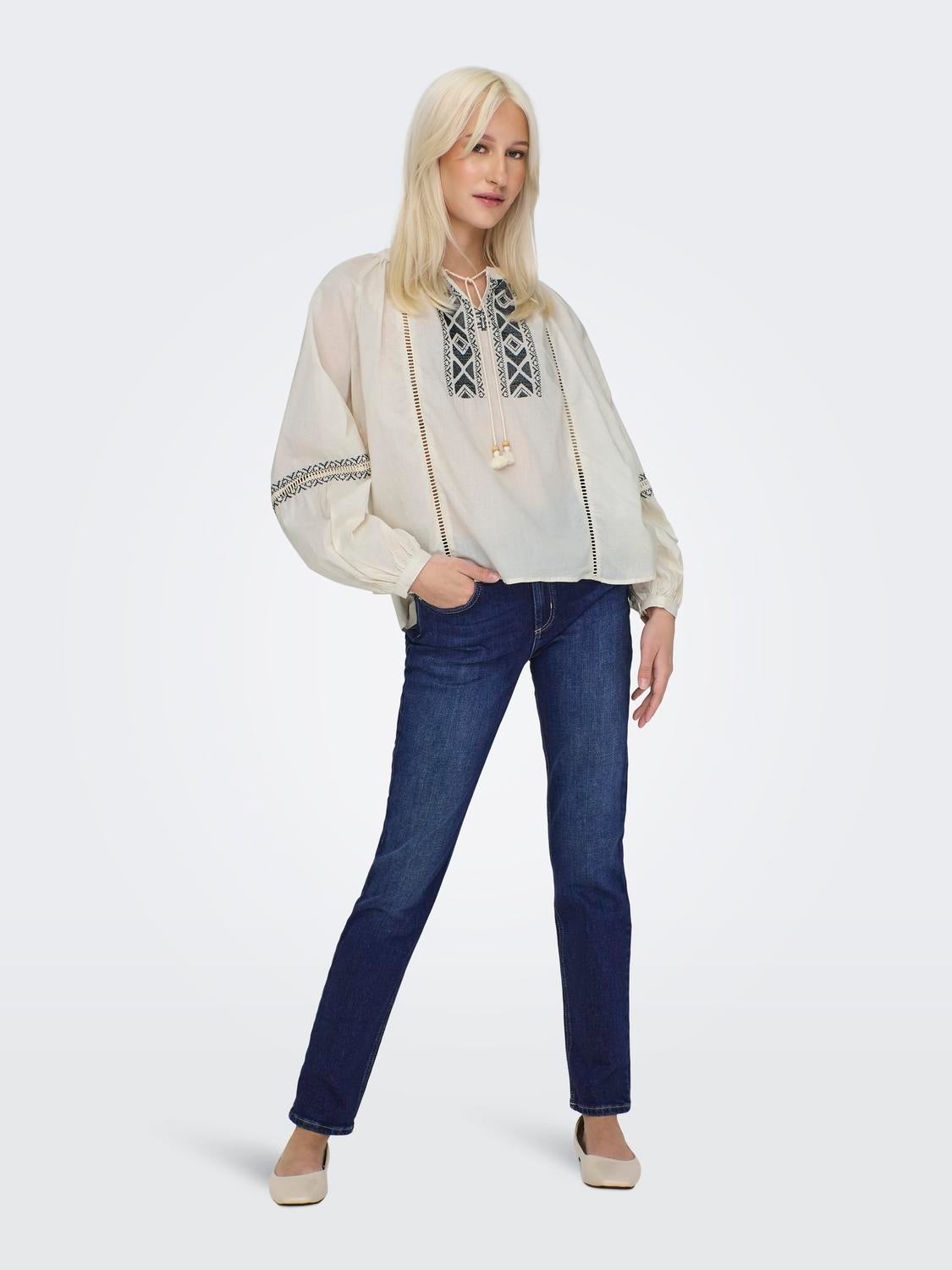ONLLILOU Hohe Taille Slim Fit Jeans Medium Blue Denim