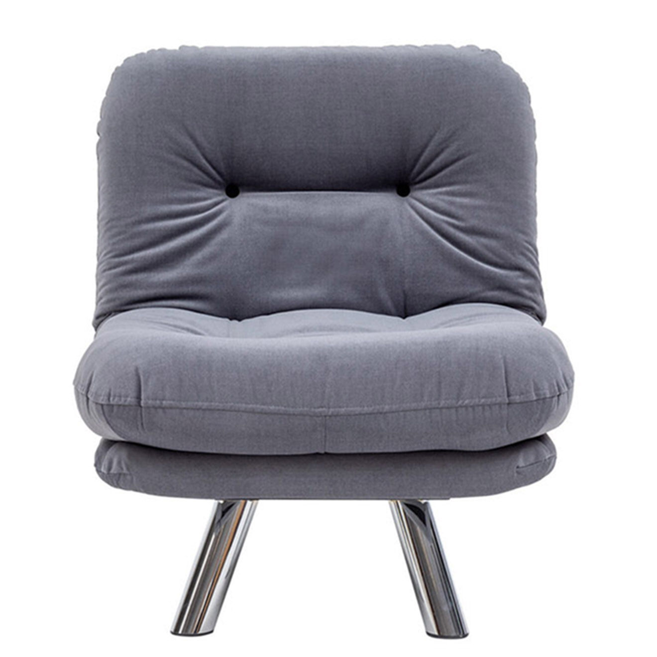 Homitis Fauteuil convertible pouf Misa gris - 120x68x26 cm