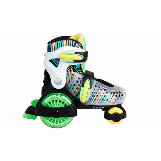 Muuwmi - Quad-Skate NEON mit Leuchtrollen - Größe 26 - 29
